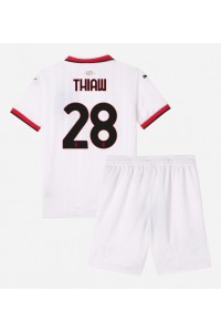 Fotbalové Dres AC Milan Malick Thiaw #28 Dětské Venkovní Oblečení 2024-25 Krátký Rukáv (+ trenýrky)